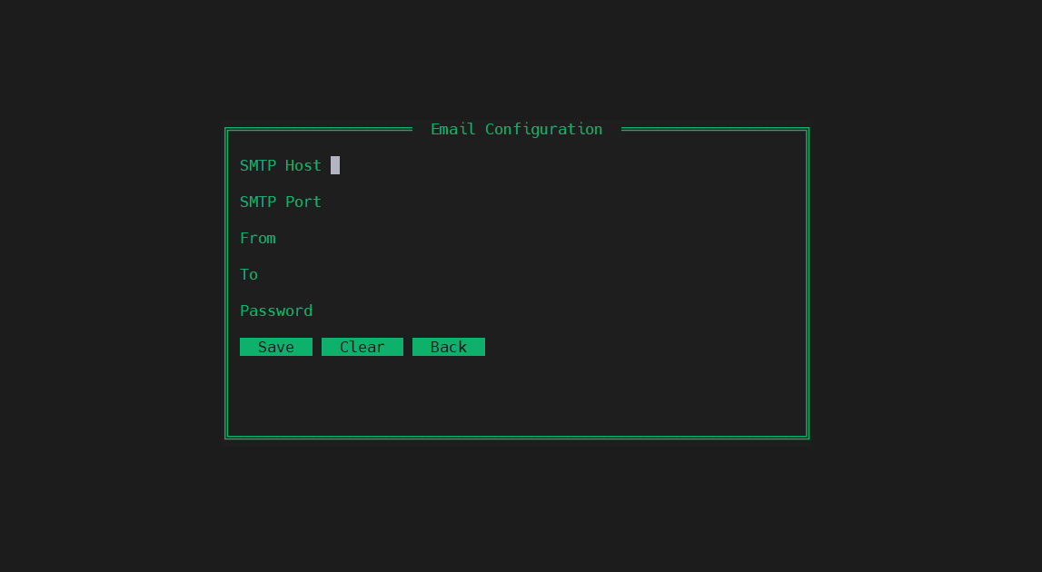 Email config