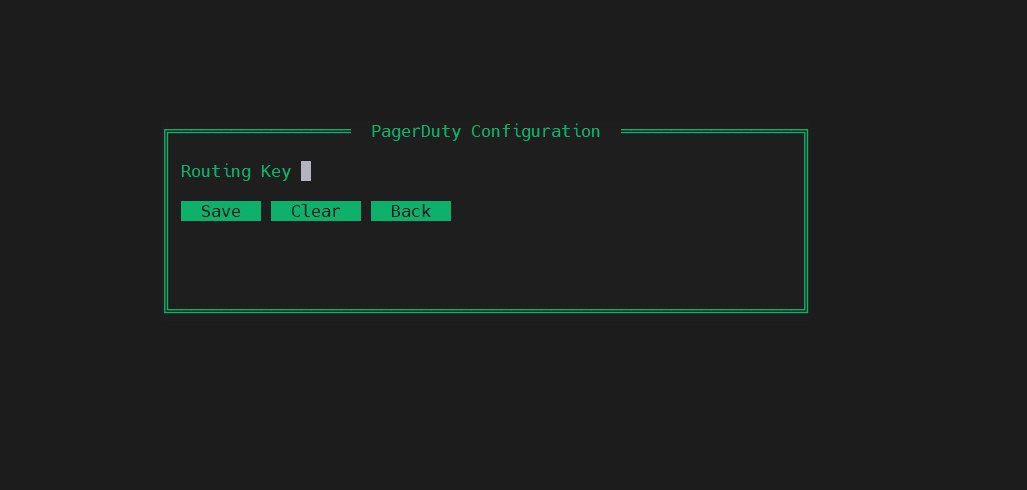 PagerDuty config