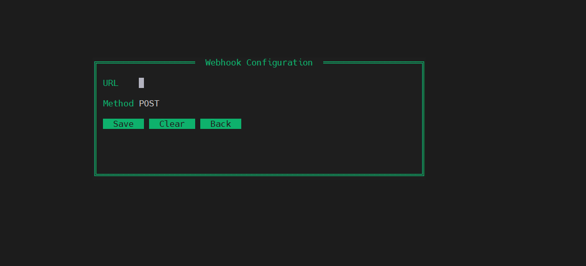 Webhook config